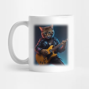 Rockstar Cat Guitar Mug